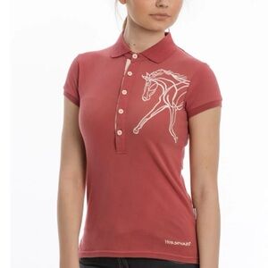 Horseware Flamboro Ladies Polo Shirt Ireland Pink XL